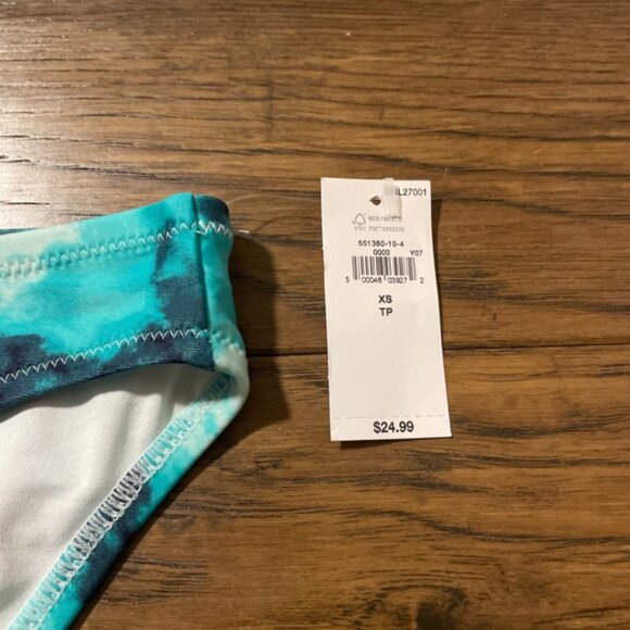 New Old Navy classic bikini swim bottom aqua tie dye size XS - Picture 6 of 7